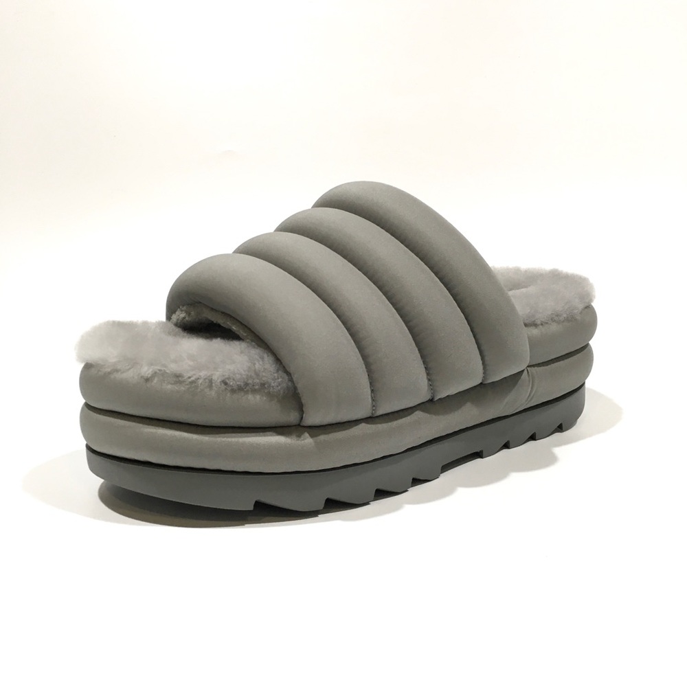 UGG Maxi Slide Platform Puffer Sandals -Grey -Women’s US 9 -NEW